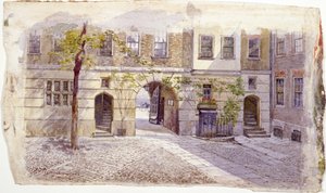 Uitzicht vanaf de ingang van Staple Inn, Londen, 1882 door John Crowther