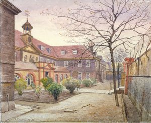 Uitzicht op Grey Coat Hospital, Greycoat Place, Westminster, Londen door John Crowther