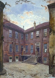 Zicht op een oud huis in Great Winchester Street, City of London, 1880 door John Crowther