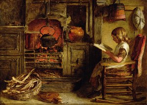 De Cottage Haard door John Dawson Watson