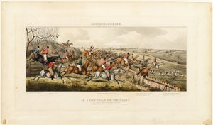 Een Strijd om de Start, plaat één uit De Leicestershire Jacht door John Dean Paul