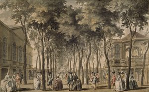 Een uitzicht op de Grand Walk, Marylebone Gardens, 1778-86 door John Donowell