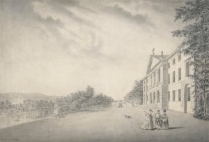 Oostelijk Uitzicht op West Wycombe House, Buckinghamshire door John Donowell
