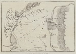 De haven van Kagosima, Japan door John Dower