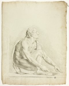 Oude Beeldhouwwerk: de Messenslijper door John Downman