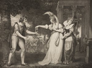 Grasveld voor het paleis van de hertog, Act I, Scene II, uit 