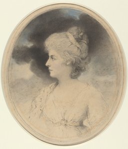 Portret van een vrouw in profiel door John Downman