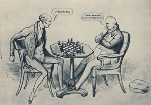 Een schaakspel: Lord Grey speelt tegen Willem IV, 1948