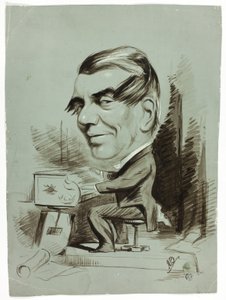 Karikatuur van Pianospeler