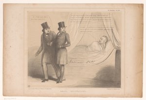 Spotprent met Peel in een comfortabel bed door John Doyle