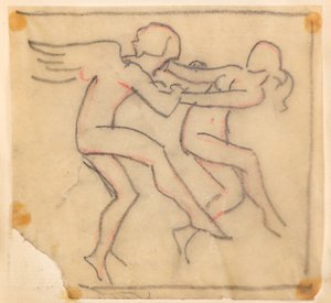 Zonder titel [Engelen worstelen] door John Duncan