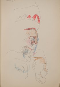 Zonder Titel [Profielgezichten] door John Duncan