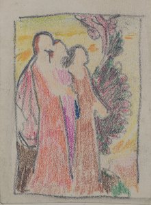 Zonder titel [Drie figuren] door John Duncan