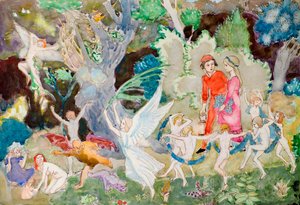 Yorinda en Yoringel in het Heksenbos door John Duncan
