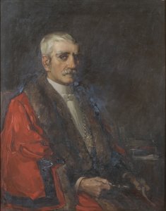 Portret van Wethouder George Harkus J.P.