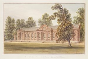 De oranjerie of kas in de tuin van Kensington Palace