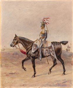 Een bereden officier van het 17e Regiment (Lichte) Dragonders (Lancers), c.1825