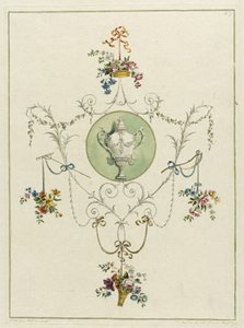 Decoratieve bloemenprint, uit 
