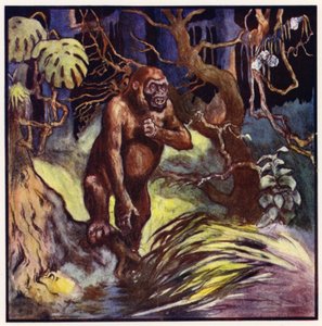 Voor ons stond een immense gorilla door John Edwin Noble