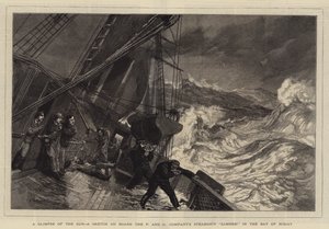 Een glimp van de zon, een schets aan boord van het stoomschip Zambesi van de P en O Company in de Golf van Biskaje