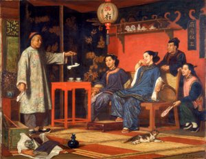 Chinese Dames Bekijken Europese Curiosa