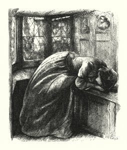 Mariana door John Everett (after) Millais