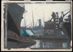 Lossen van graan door John Everett