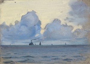 Zeegezicht, eind 19e eeuw - midden 20e eeuw door John Everett
