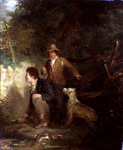 Jongens met Konijnen door John Everett Millais