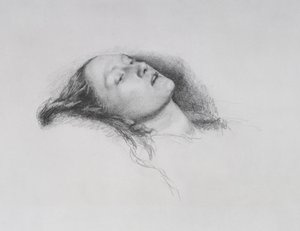 Elizabeth Siddal: Studie voor "Ophelia" door John Everett Millais