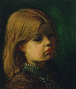 Hoofd van een meisje door John Everett Millais
