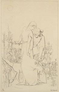 Liefhebbers bij een rozenstruik, 1848
