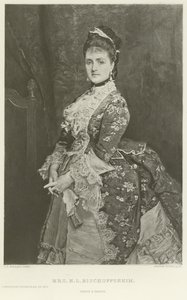 Mevrouw H L Bischoffsheim (gravure) door John Everett Millais