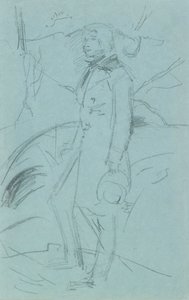 Voorlopige schets voor het portret van John Ruskin door John Everett Millais