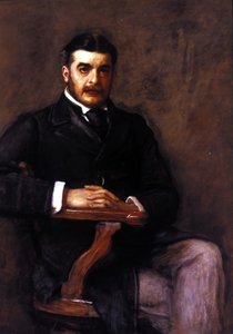 Sir Arthur Seymour Sullivan (1842 - 1900). Schilderij door J. E. Millais. National Portrait Gallery, Londen