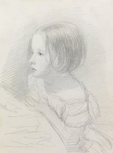 Schets van een Meisje door John Everett Millais