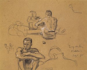 Studie voor De Laatste Trek, 1895 door John Everett Millais