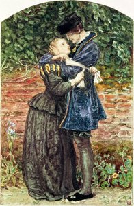 De Hugenoot, 1852 (detail) door John Everett Millais