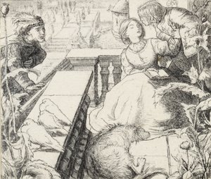Het slapende paleis door John Everett Millais