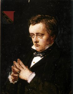 Wilkie Collins, Portret. 1850 (olieverf op paneel) door John Everett Millais