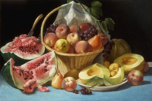 Meloenen, perziken en druiven door John F. Francis