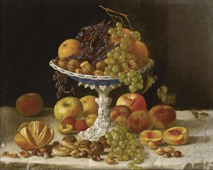 Stilleven met witte compote door John F. Francis