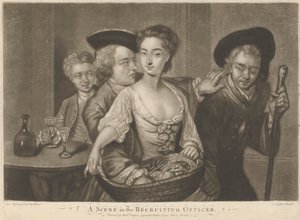 Een Scène in "The Recruiting Officer" door John Faber the younger