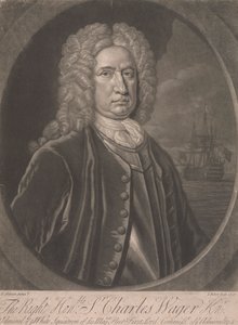 De zeer eerbiedwaardige Sir Charles Wager door John Faber the younger