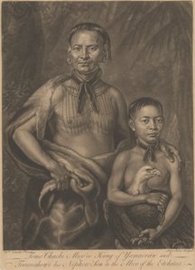 Tomo Chachi Mico, of Koning van Yamacraw, en Tooanahowi [sic], zijn neef door John Faber the younger