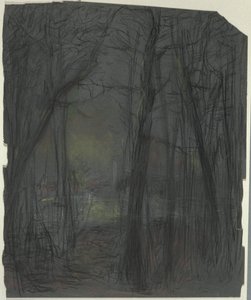 Boslandschap door John Ferguson Weir