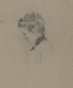 Portret van een Vrouw door John Ferguson Weir