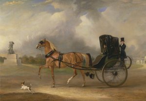 William Massey-Stanley rijdt in zijn Cabriolet in Hyde Park