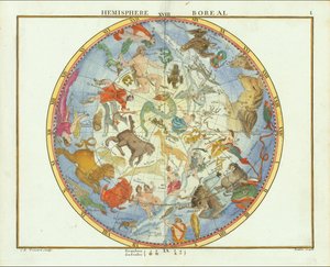 1776 - John Flamsteed - Hemisphere Boreal (uitsnede)