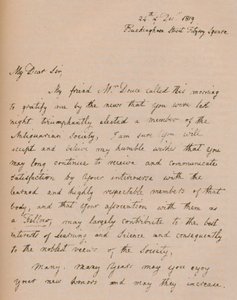 Een brief van John Flaxman, 24 december 1819, 1904 door John Flaxman